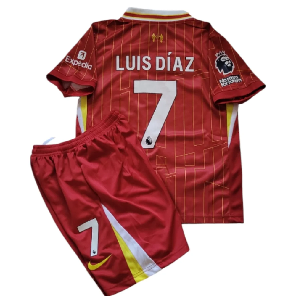Liverpool Home Luis Diaz 7 Set for Kids - Picture 1 of 4